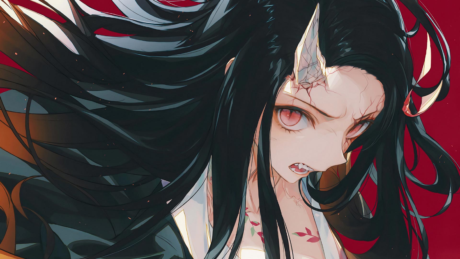 Nezuko Demon Form Wallpapers Wallpaper Cave