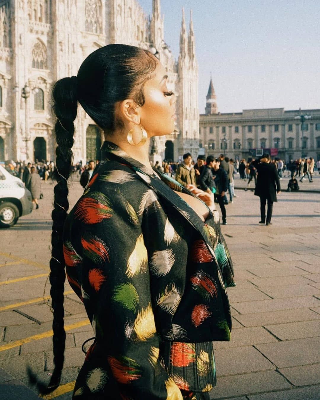 Saweetie News on Instagram: “Saweetie early today in Milan, Italy. ”. Icy girl, I like your hair, Boring hair