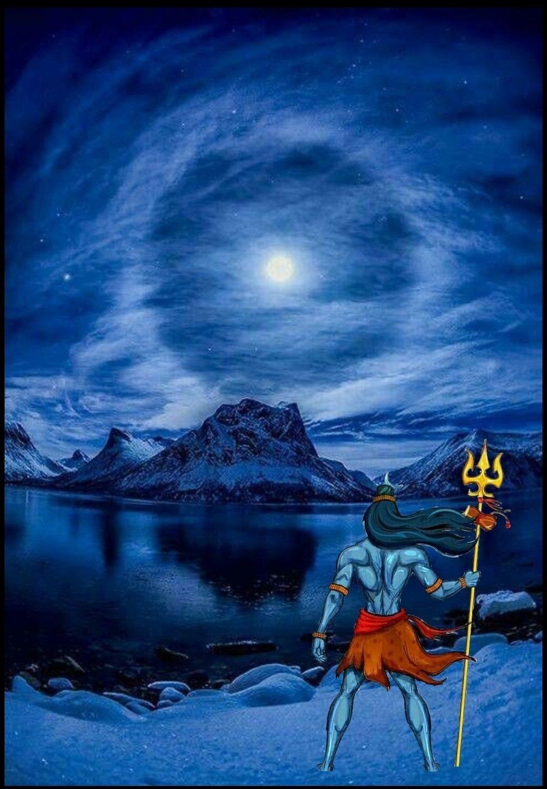 Lord Shiva wallpaper in creative art painting. Shiva wallpaper, Shiva, Shiva shakti