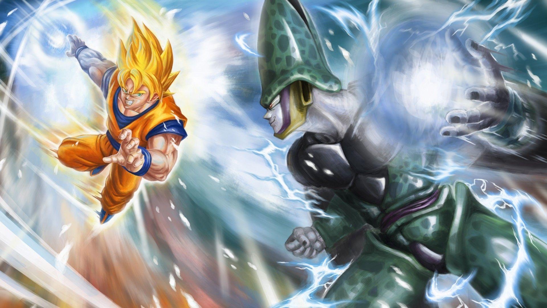 Top goku vs cell wallpaper Download Book Source for free download HD, 4K & high quality wallpaper