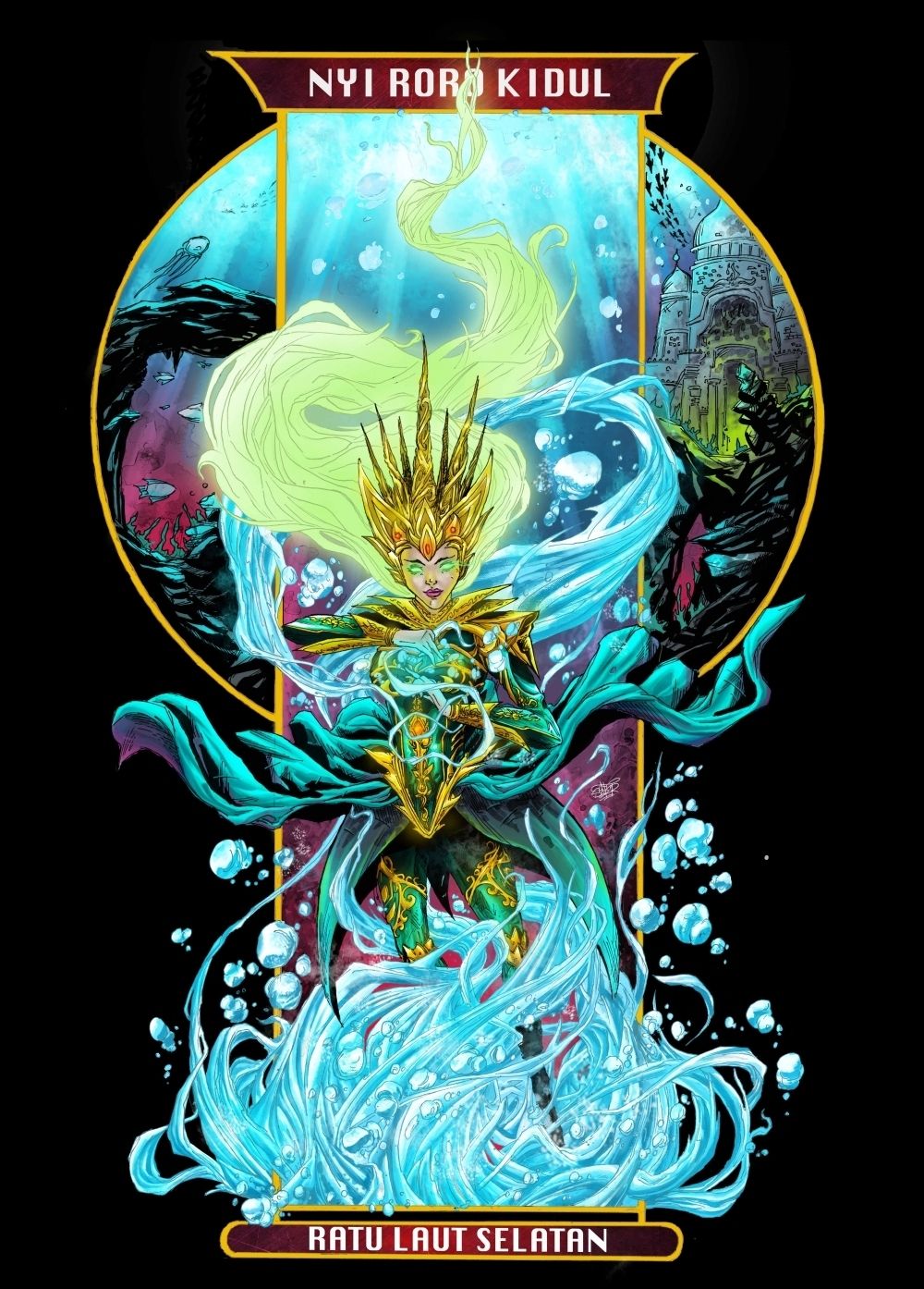 Nyi Roro Kidul by sifterone. Seni kuno, Seni grafis, Karya seni 3D
