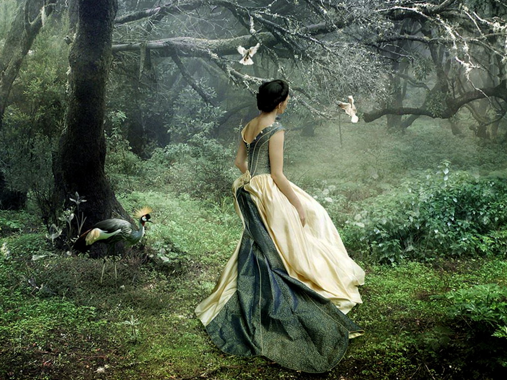 Woman In The Woods Fantasy Wallpaper & Background Download