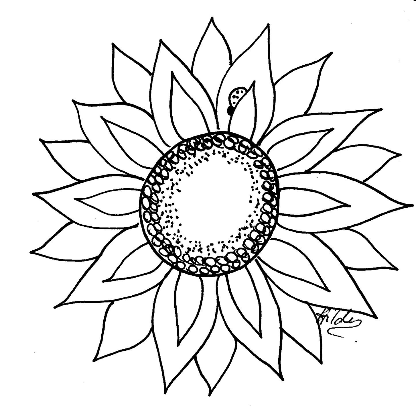 Free Sunflowers Black And White, Download Free Sunflowers Black And White png image, Free ClipArts on Clipart Library