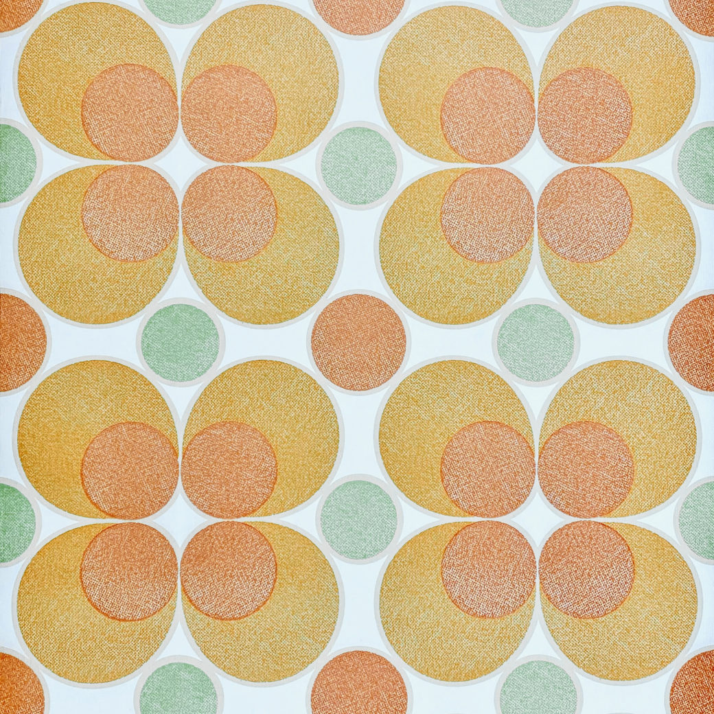 Vintage Wallpaper Shop. Orange Circles Pattern Wallpaper