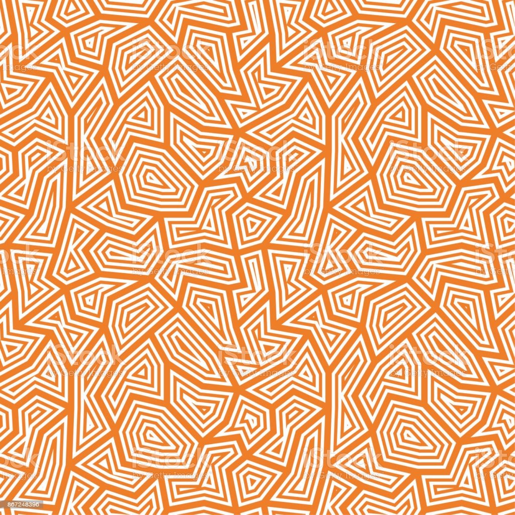 Polygonal Seamless Background Geometric Line Orange Pattern For Wallpaper And Textile Stock Illustration Image Now