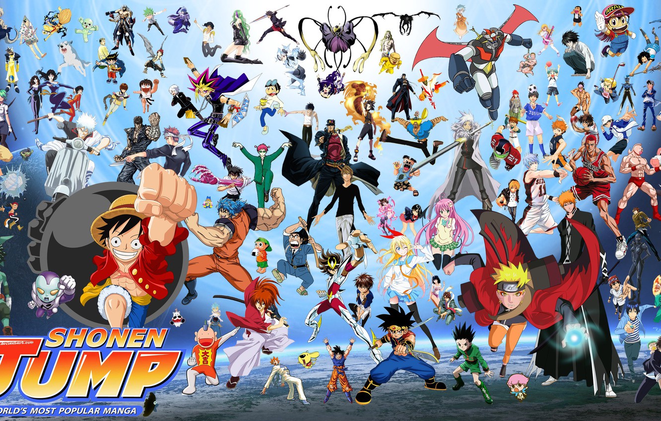 Photo Wallpaper Game, Bleach, Naruto, One Piece, Anime, Jump All Characters