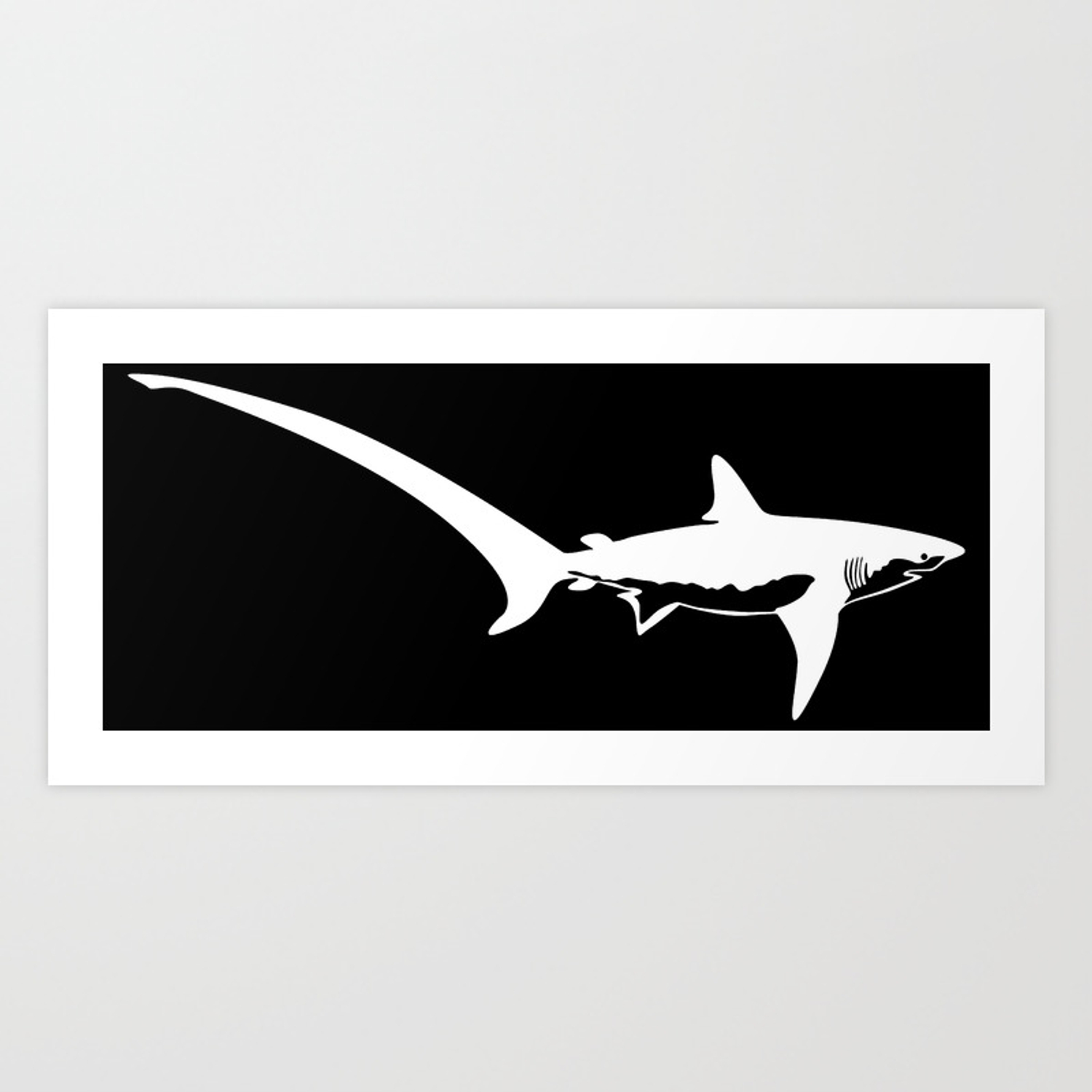 Thresher Shark Silhouette Art Print