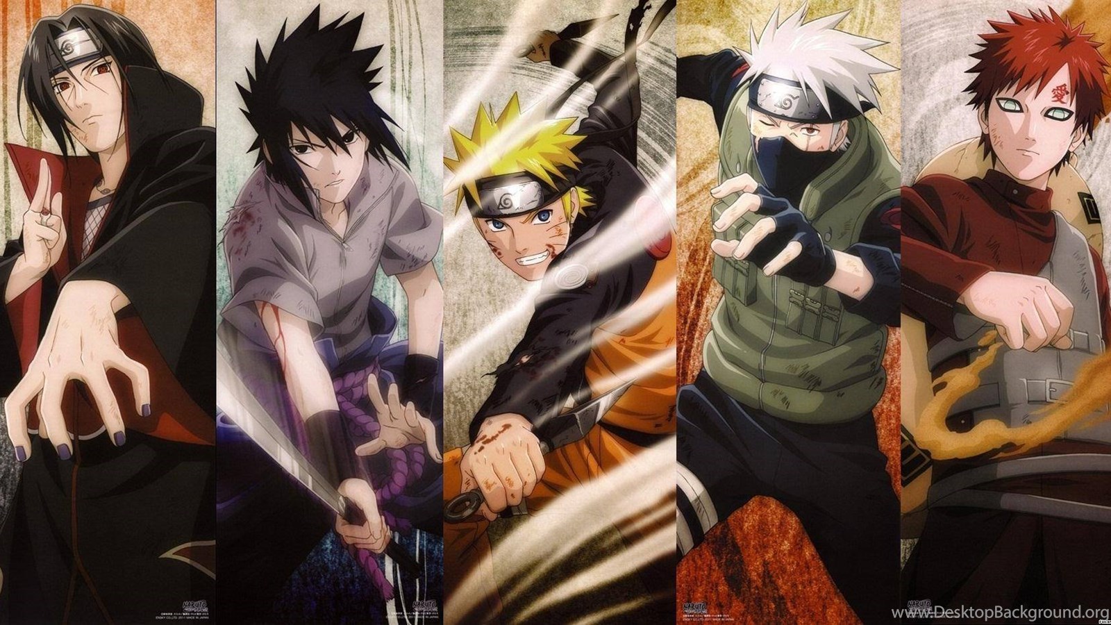 Itachi, Sasuke, Naruto, Kakashi And Gaara Naruto Wallpaper. Desktop Background