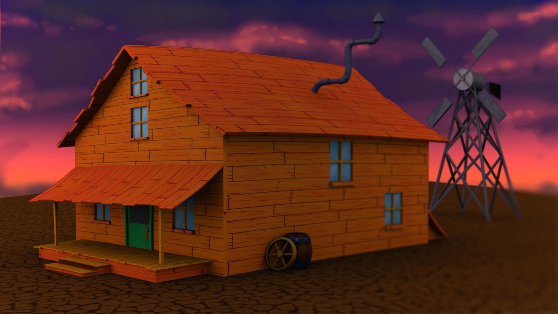Courage The Cowardly Dog House Drawing