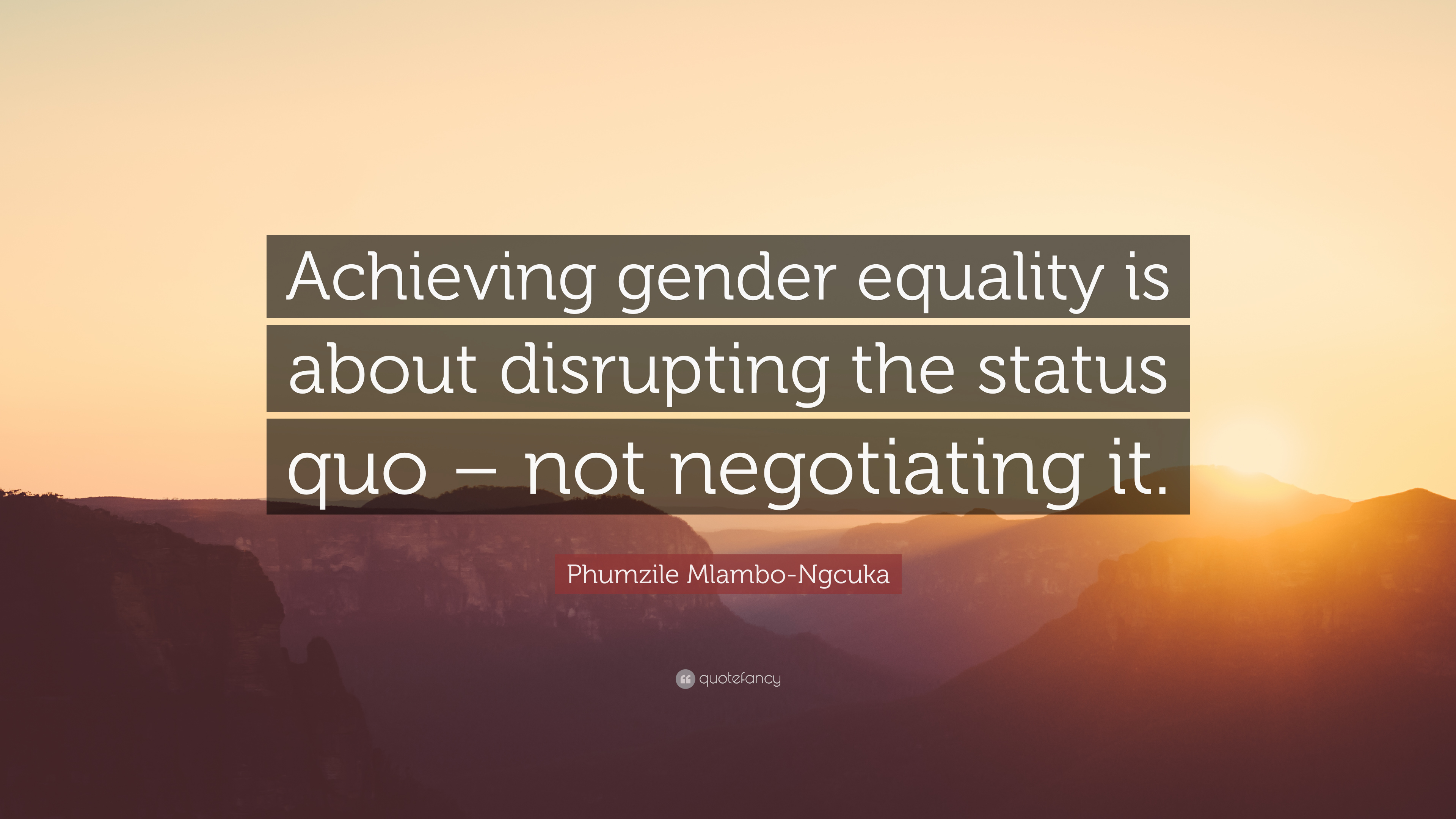 Phumzile Mlambo Ngcuka Quote: “Achieving Gender Equality Is About Disrupting The Status Quo