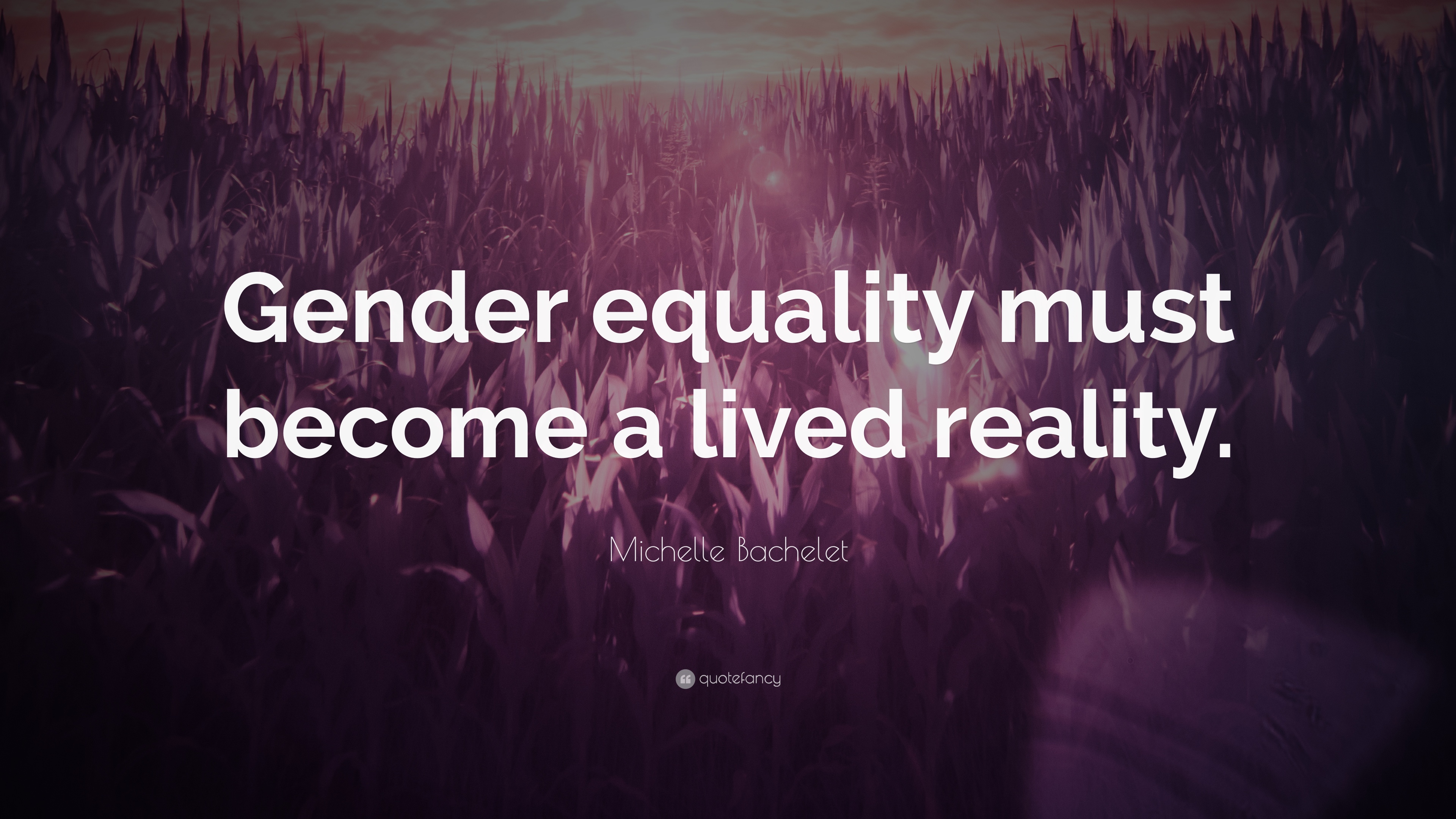 Michelle Bachelet Quote: “Gender equality must become a lived reality.”