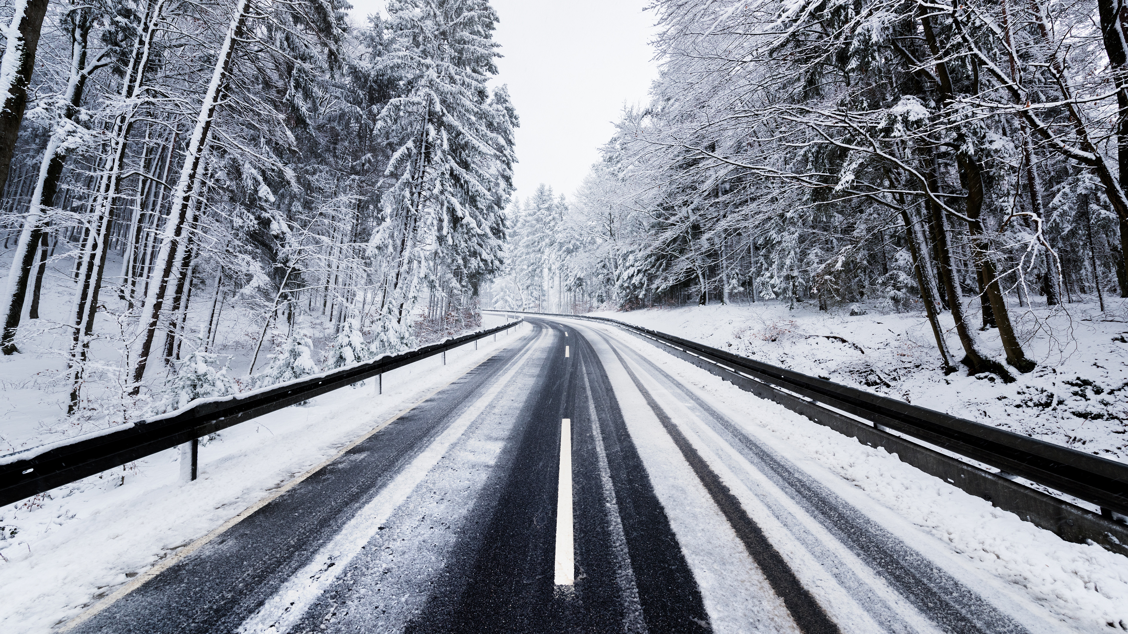 Winter Road Wallpaper HD