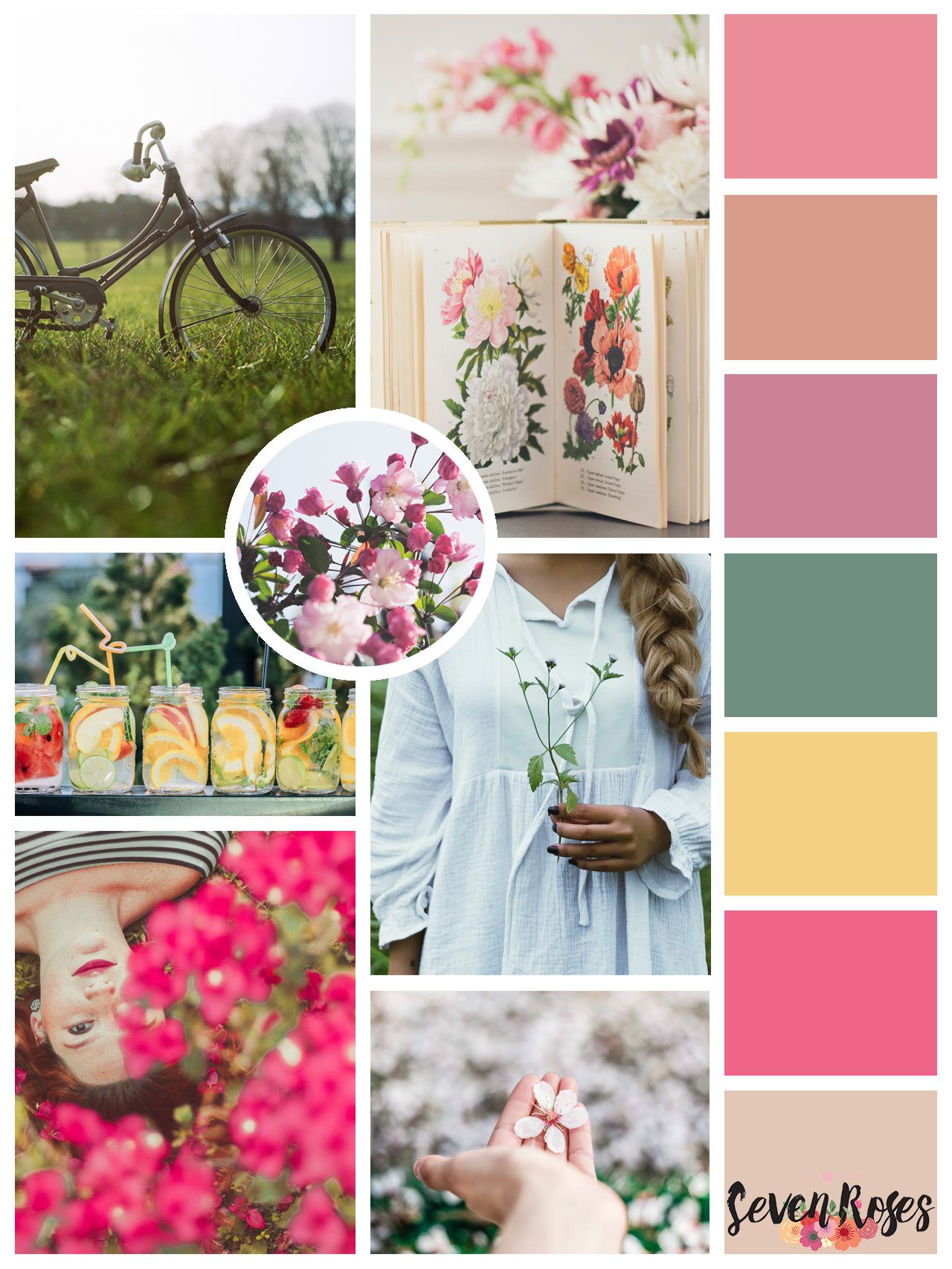 Spring moodboard + Spring lover's kit Roses. Spring color palette, Millennial color palette, Spring aesthetic