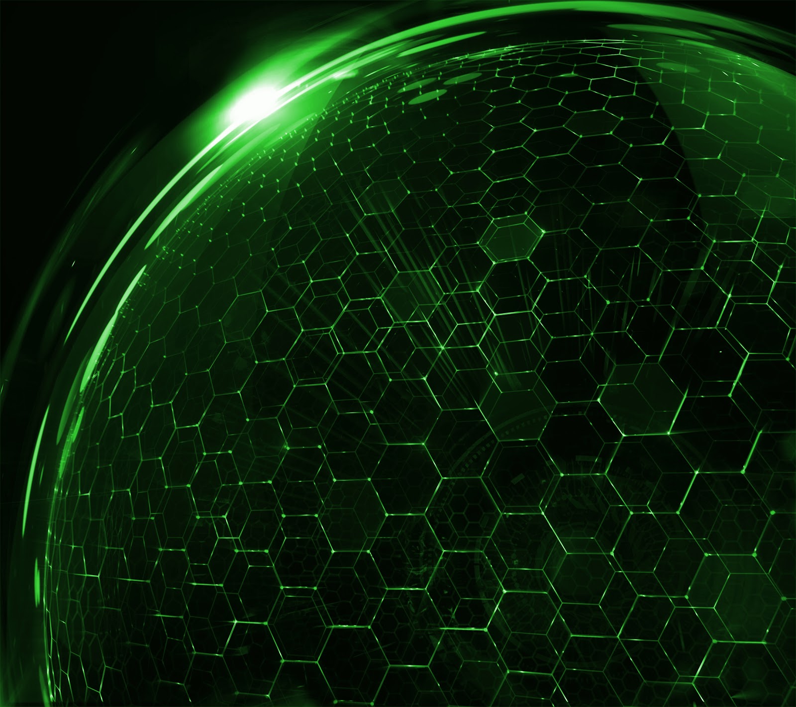 Green Hexagon Wallpaper
