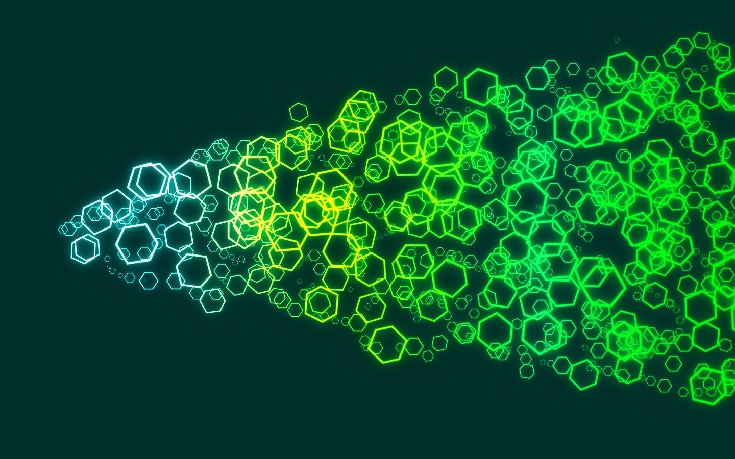 Wallpaper, illustration, minimalism, text, green, hexagon, pattern, circle, biology, design, line, number, computer wallpaper, font, organ, organism 1440x900