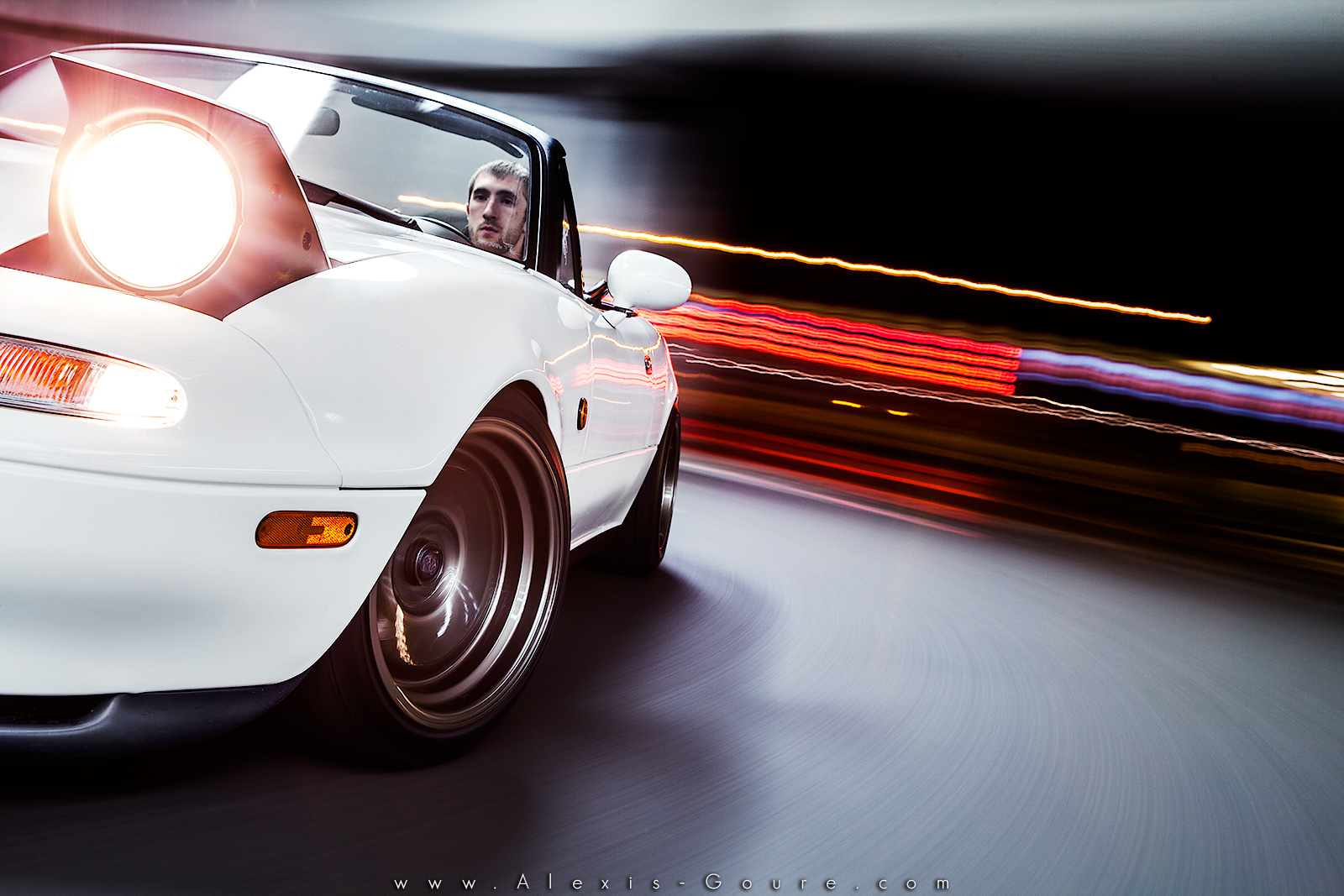 Wallpaper, auto, alexis, park, Motion, France, cars, speed, underground, French, automobile, long, exposure, shot, parking, automotive, NA, rig, Mazda, miata, mx5, vitesse, goure, worldcars, rigshot 1600x1067
