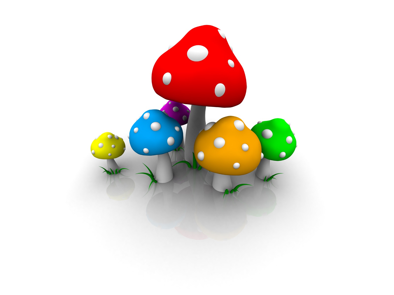 Colored mushrooms wallpaper. Colored mushrooms
