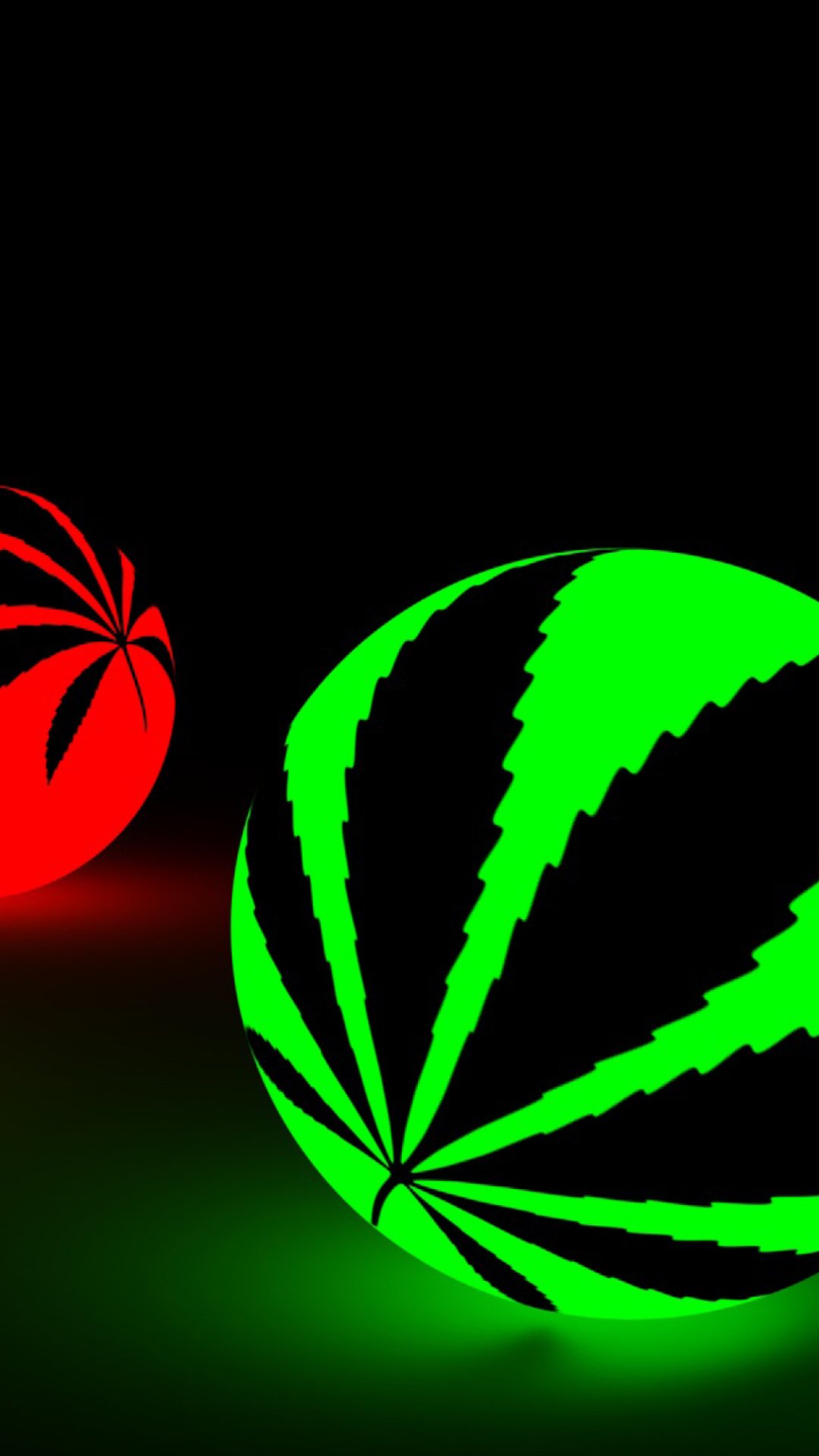 Neon Weed Balls Wallpaper for 1080x1920