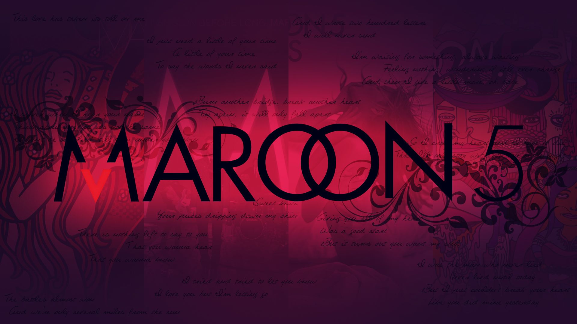 Black Maroon 5 Logo
