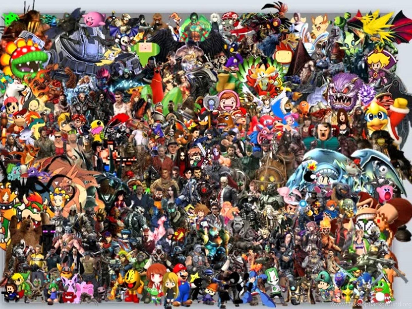 Amazing Video Game Character Collage YouTube Desktop Background
