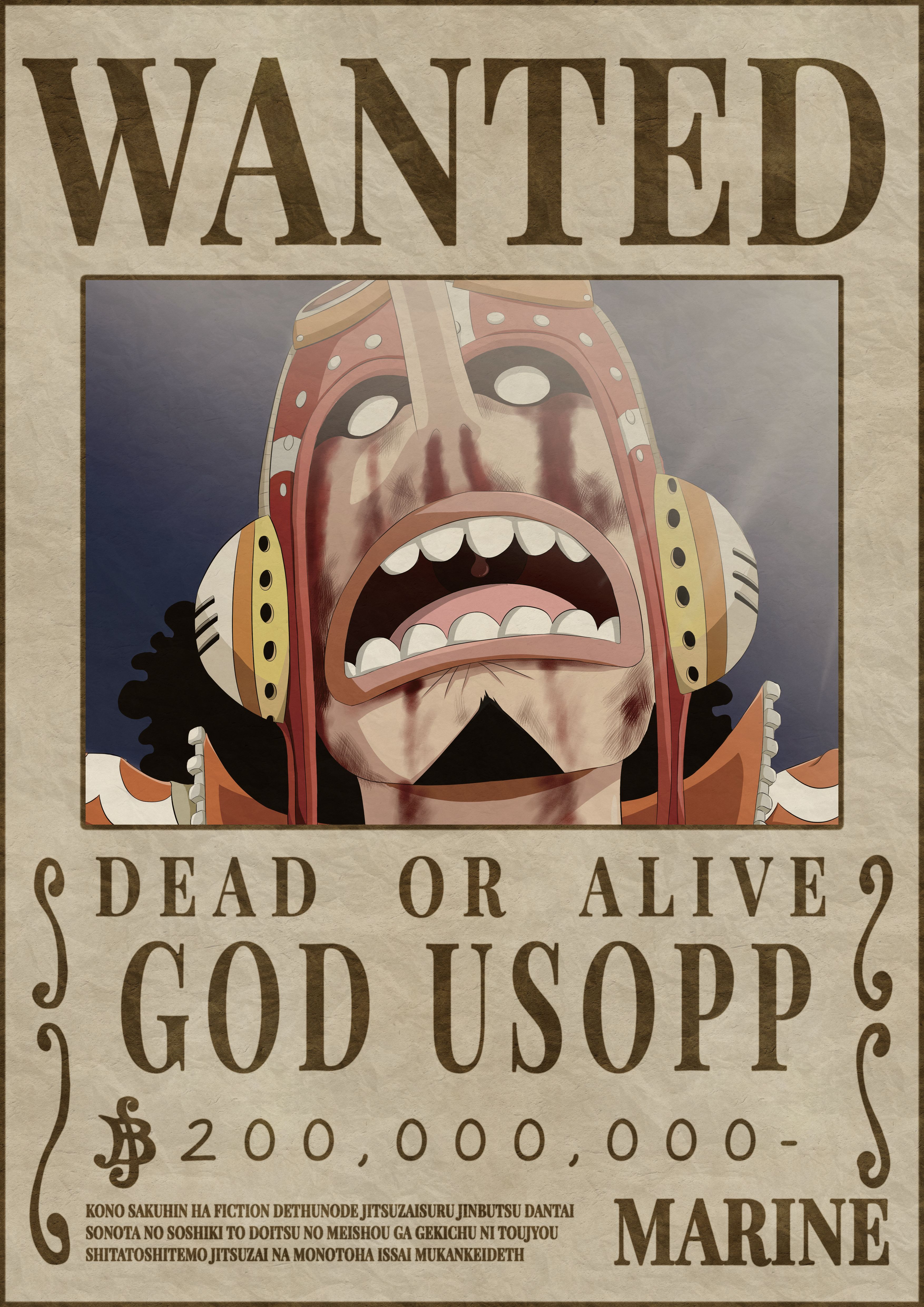 GOD USOPP bounty wanted poster one piece. One piece logo, One piece drawing, One piece bounties