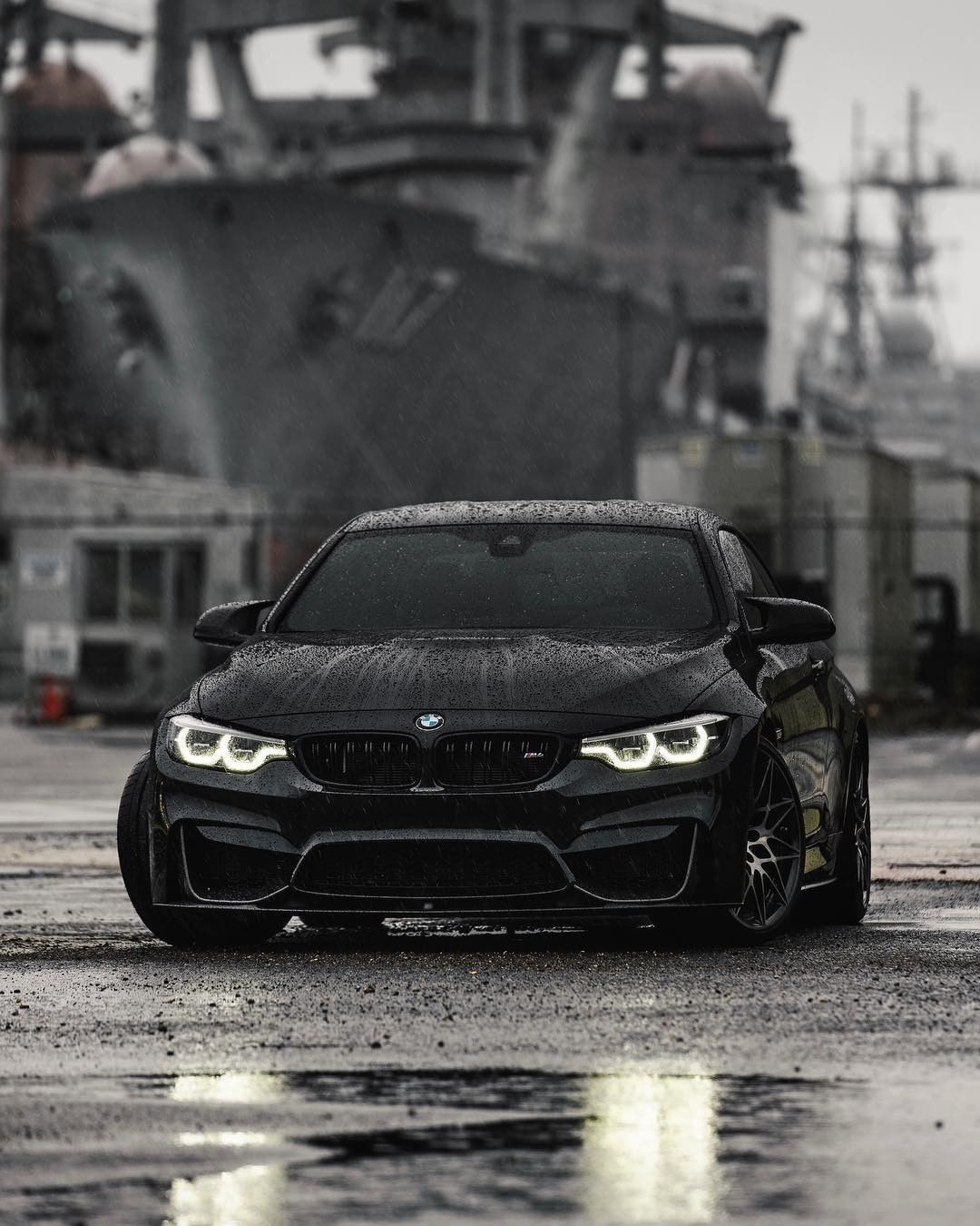 bmw m4 competition black wallpaper 4k