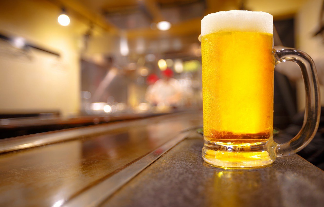 Wallpaper glass, beer, bar image for desktop, section еда