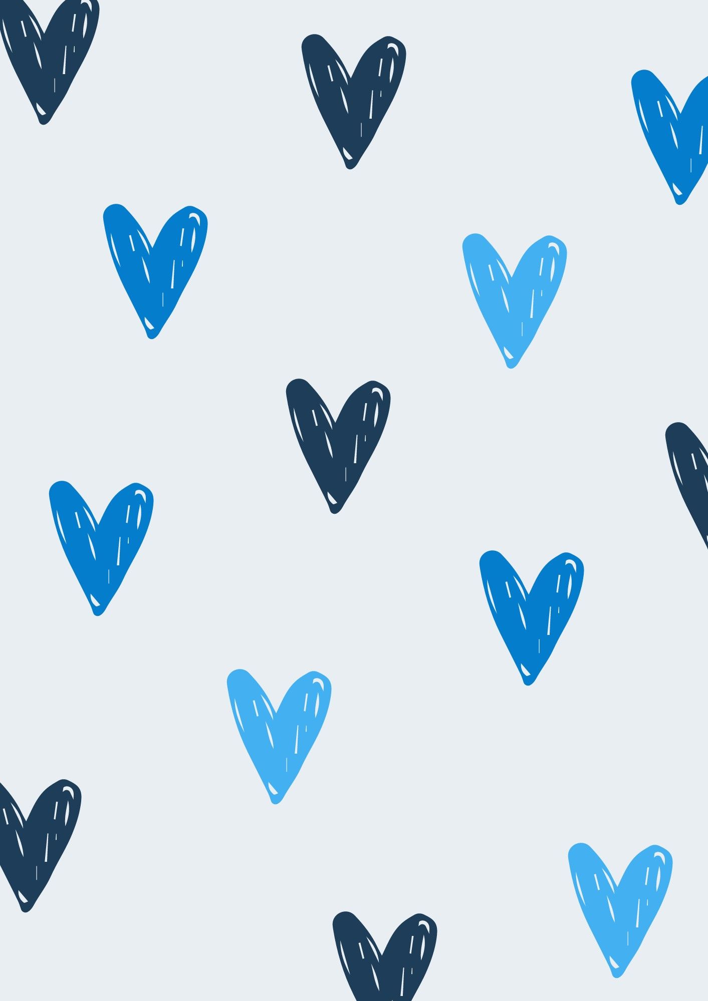 Blue Heart Wallpaper Background