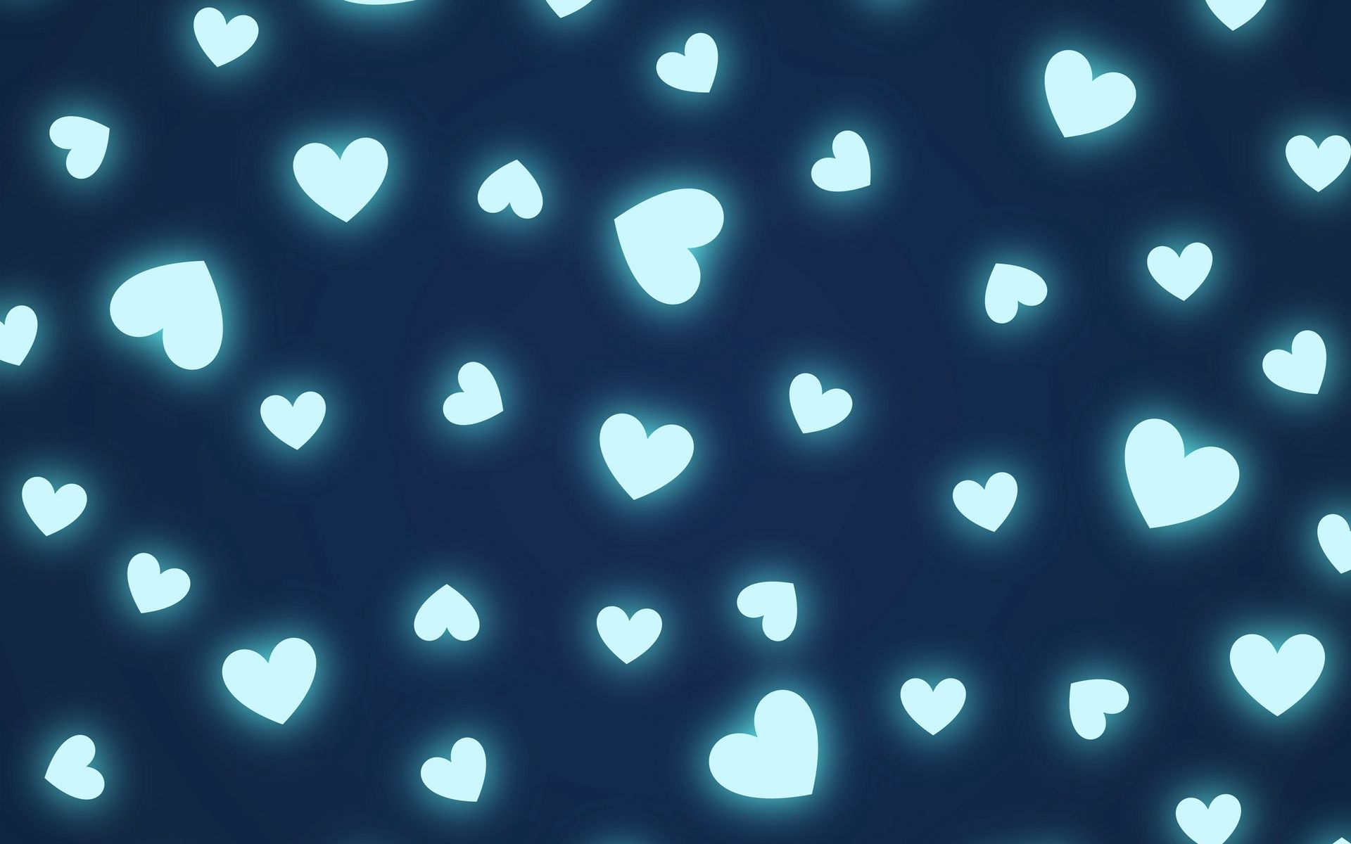 Aesthetic Heart Background Blue