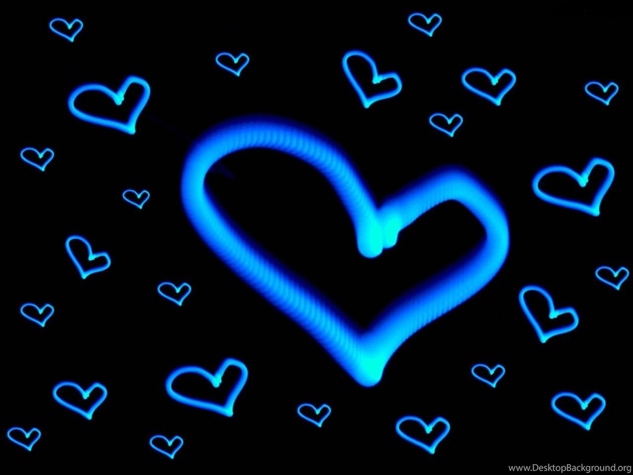 Blue Heart Wallpaper Desktop Background