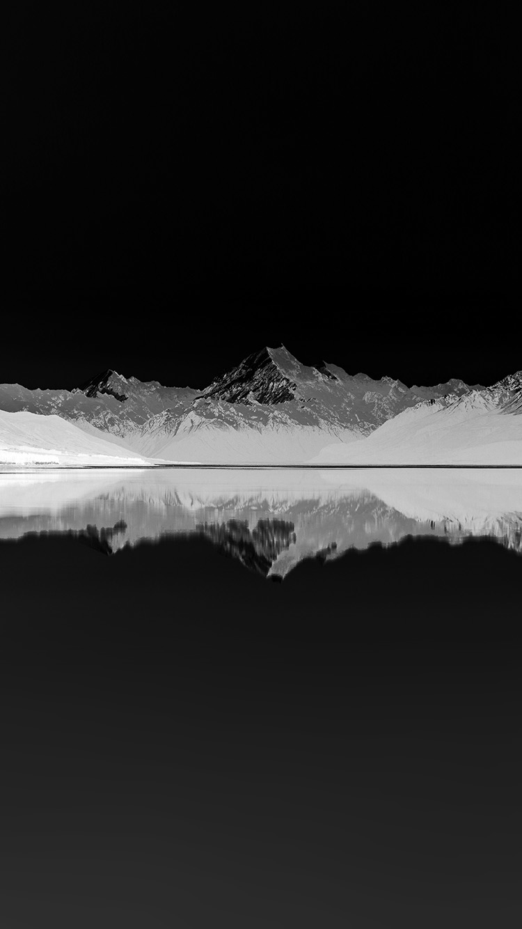 Reflection Lake Blue Mountain Water River Bw Dark Wallpaper