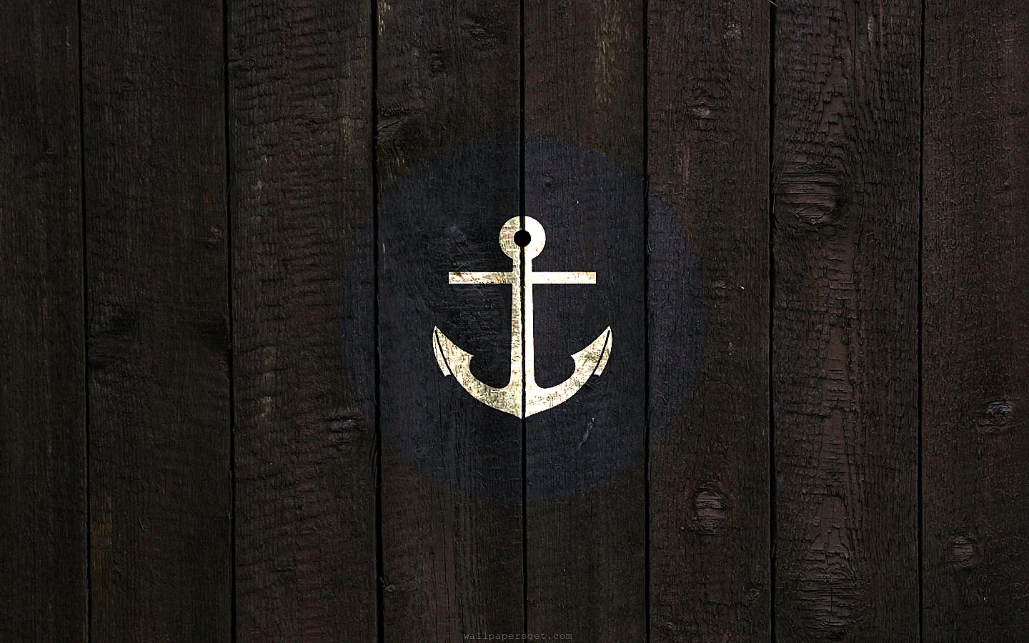 Black Nautical Anchor Presentation Background for Powerpoint