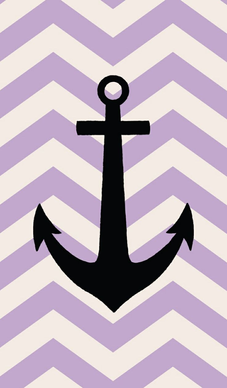 Black anchor on purple chevron. Anchor wallpaper, Nautical wallpaper, Cross wallpaper