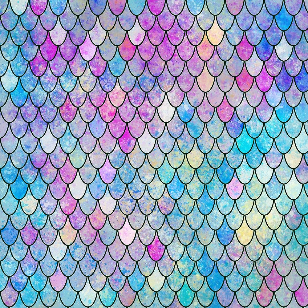 mermaid scales by vitag. Redbubble mermaid scales blue pink fish. Wall tapestry, Tapestry, Mermaid wallpaper