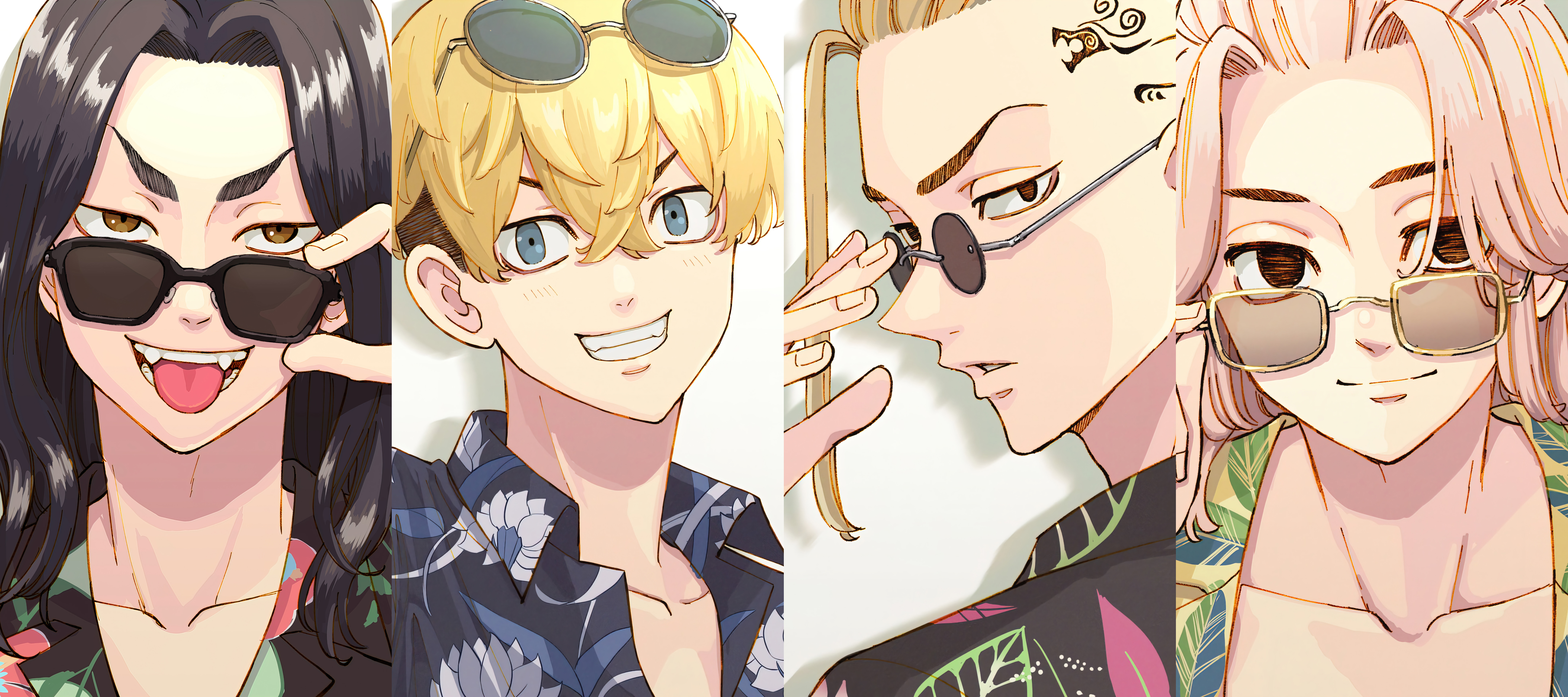 Mikey Manjiro Sano Chifuyu Matsuno Keisuke Baji and Ken Ryuguji 4k Ultra HD Wallpaper