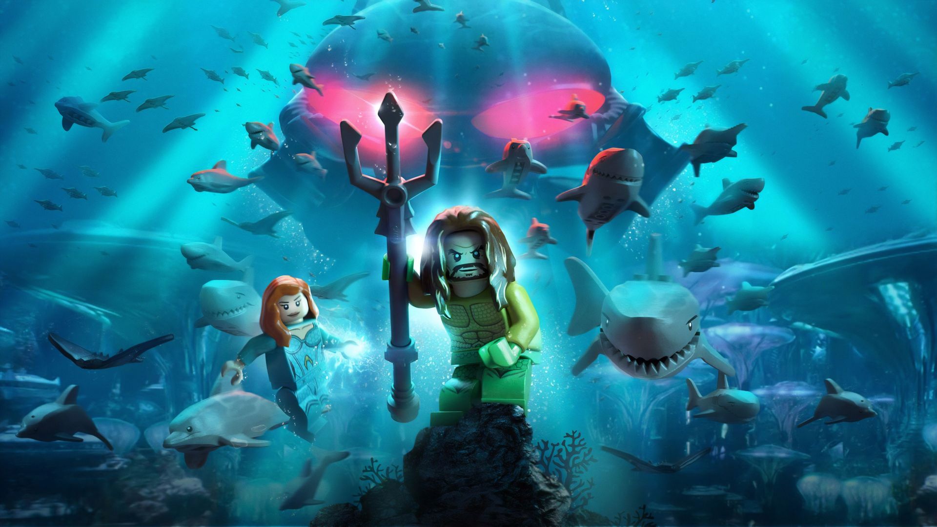 Lego, aquaman, poster, movie, 2018 wallpaper, HD image, picture, background, 732bb4