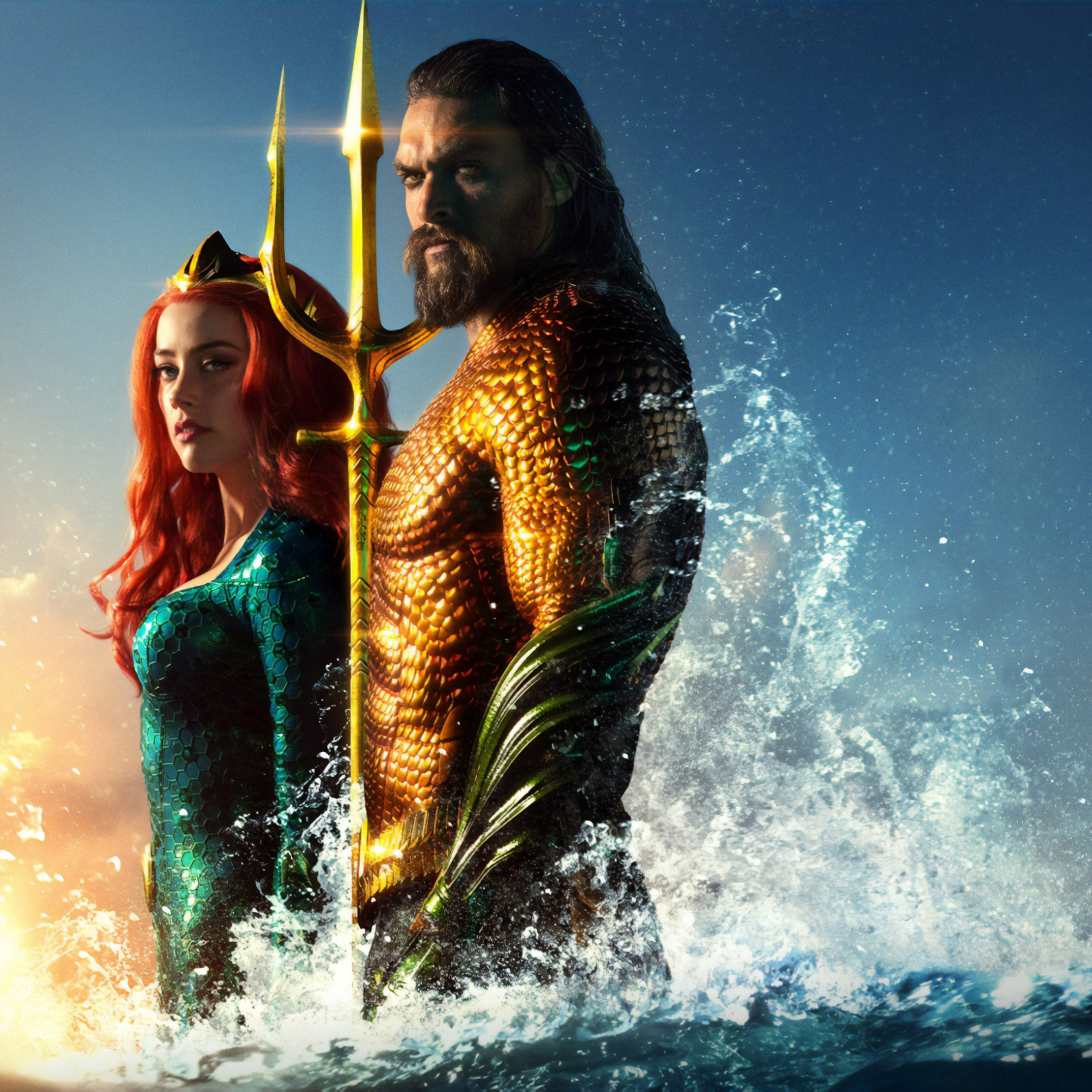 Download wallpaper: Aquaman new poster 2224x2224