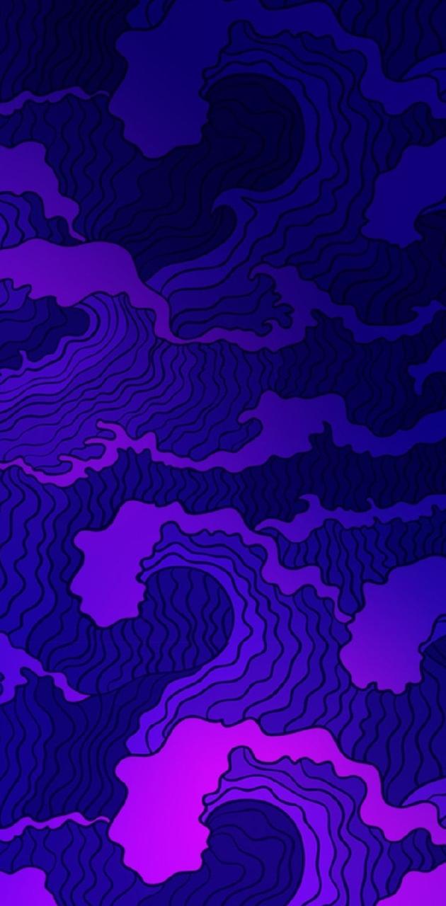 Purple Waves wallpaper