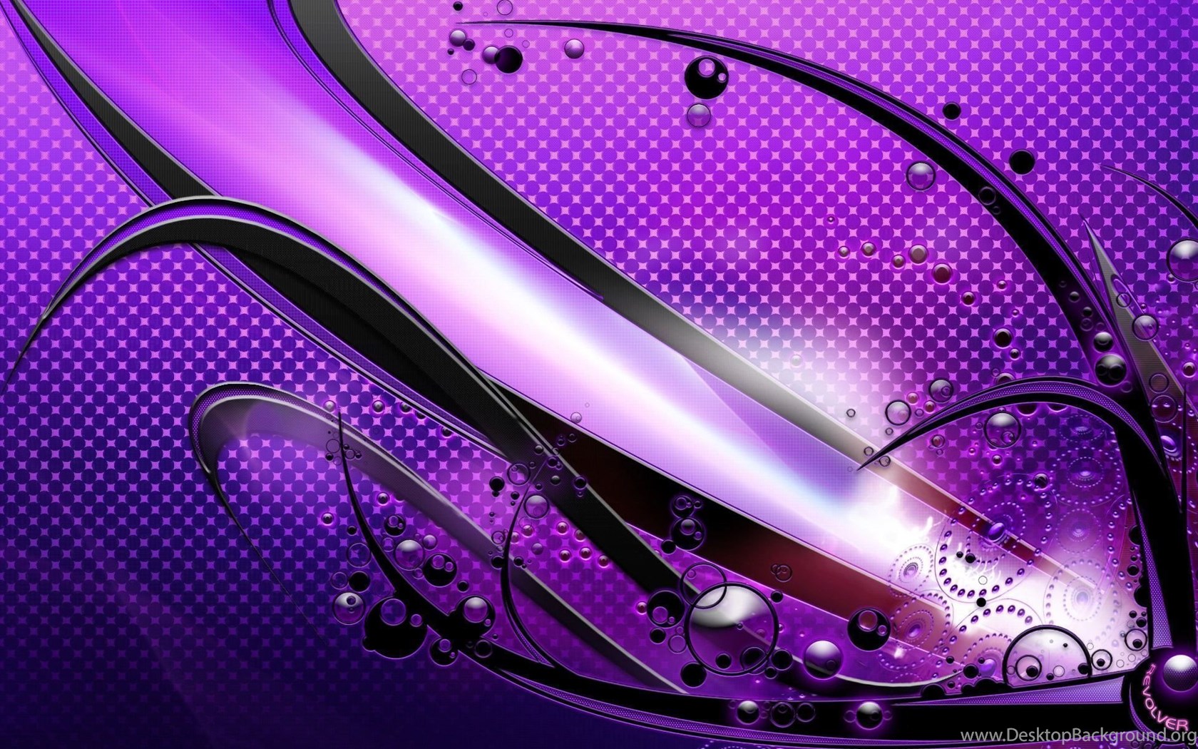 Abstract Purple Waves HD Wallpaper Desktop Background