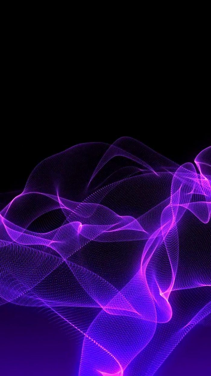 Purple Flowing Waves iPhone Wallpaper. Black and purple wallpaper, Purple wallpaper, Dark black wallpaper