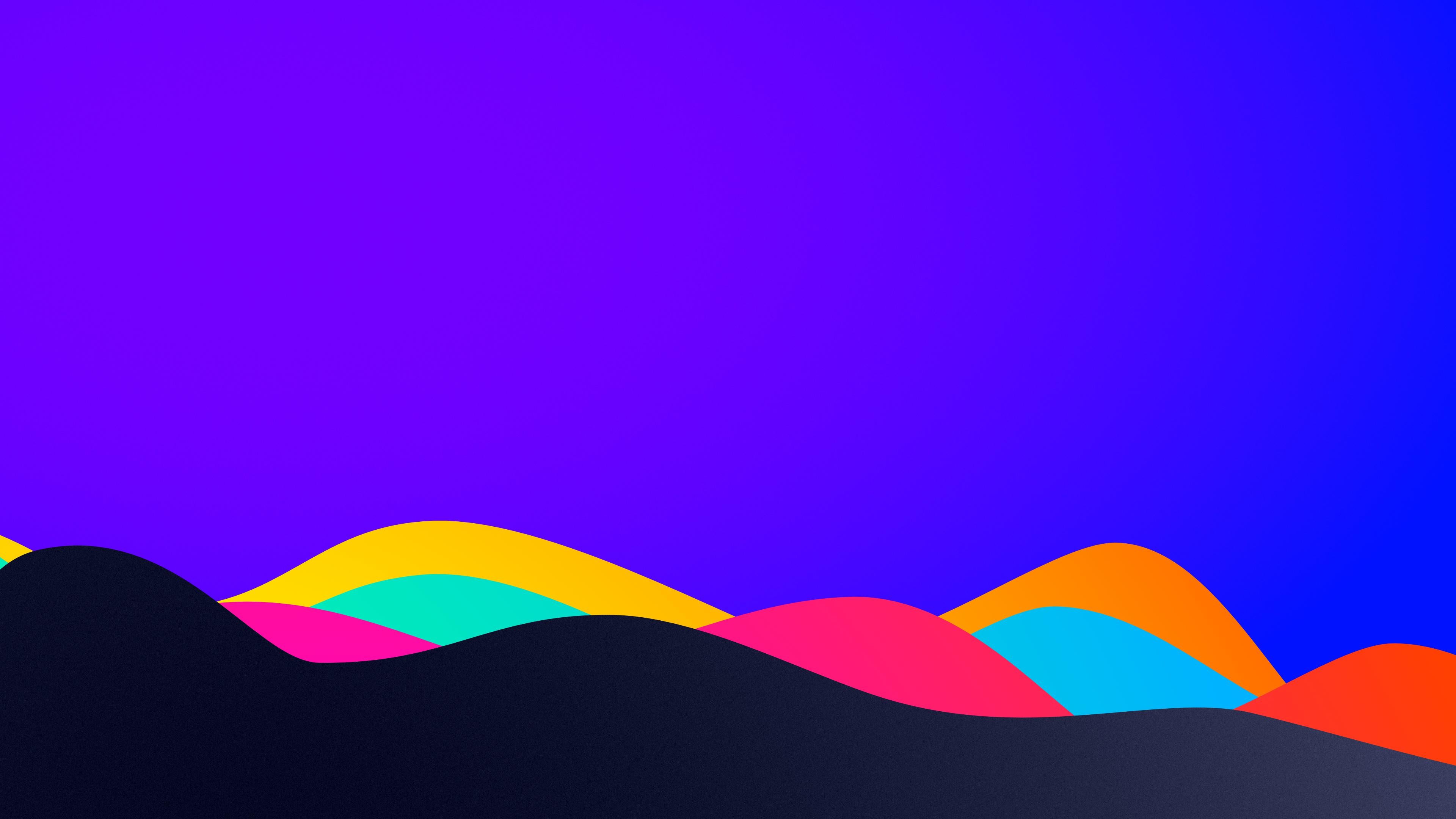 Abstract Purple Waves 4k Wallpaper, HD
