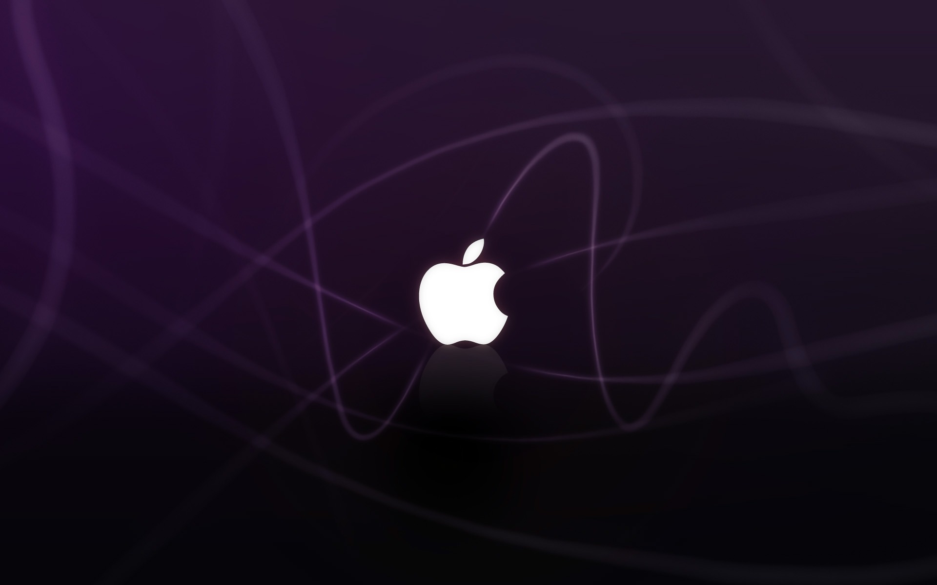 Wallpaper 4k Apple Logo Purple Waves Wallpaper