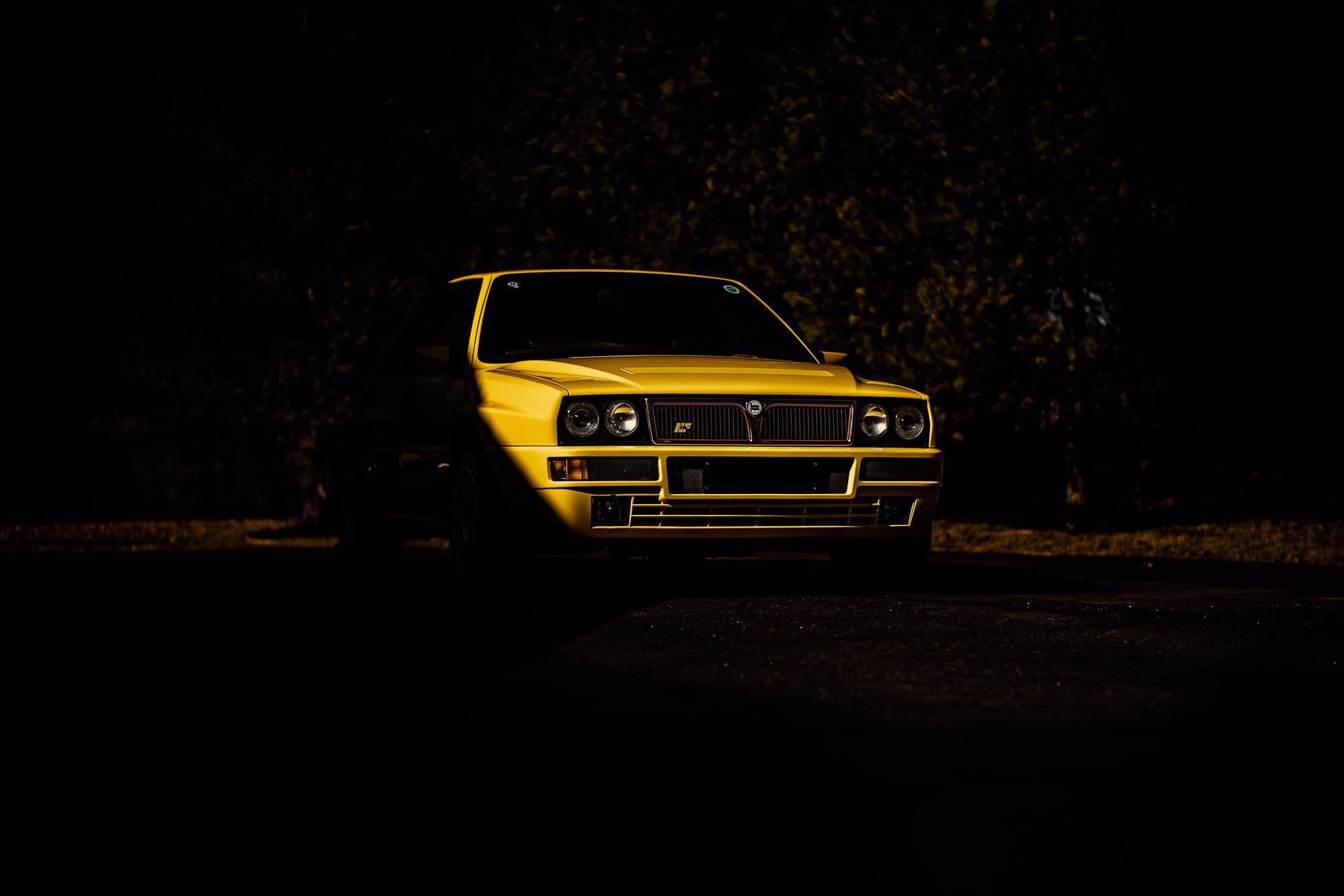 Wallpaper, Lancia Delta, Lancia Delta Integrale, yellow, car, giallo ginestra, italian 2000x1333