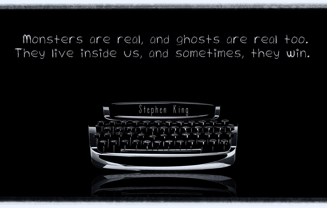 Wallpaper quote, typewriter, Stephen king image for desktop, section минимализм