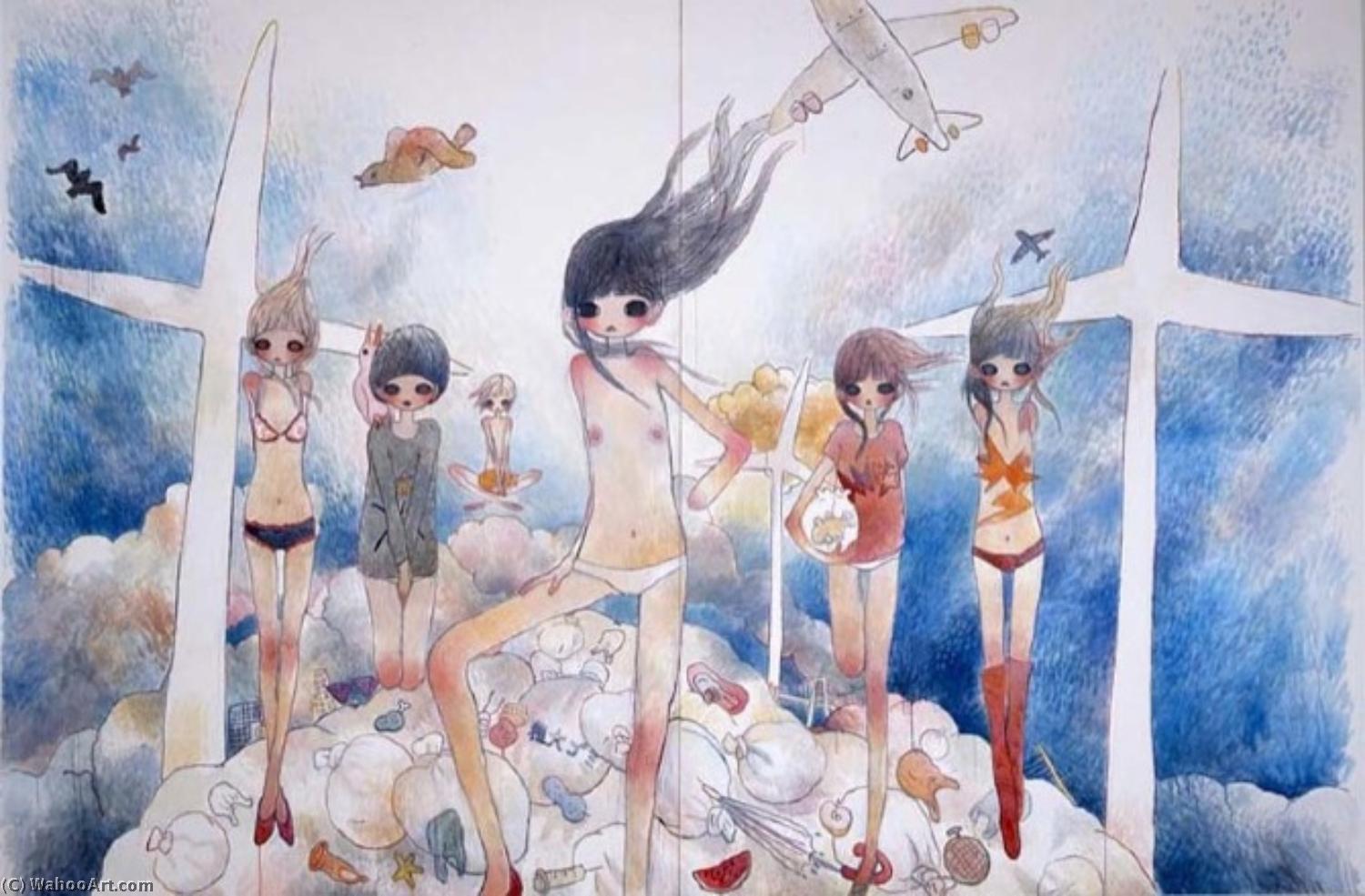 Nymphs of the stratosphere by Aya Takano. Paintings Reproductions Pop Art