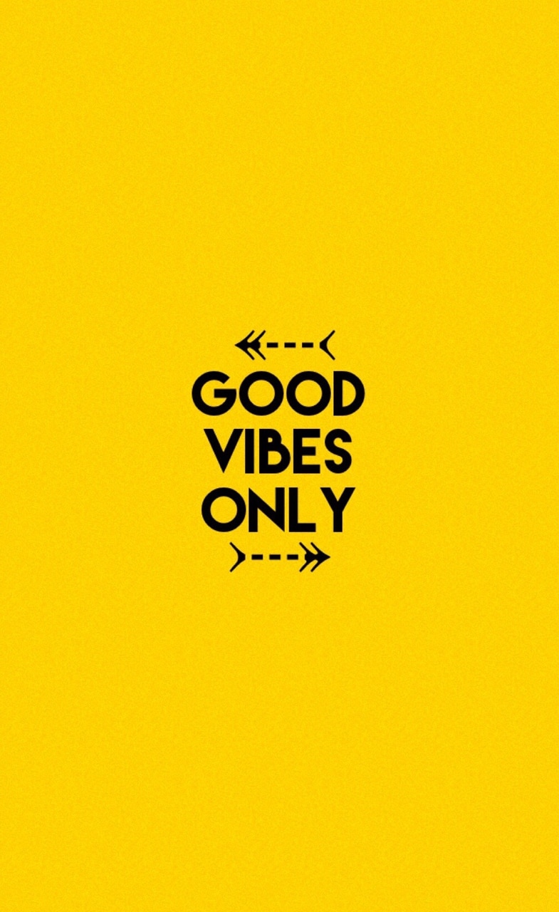 good vibes only wallpaper, font, yellow, text, orange, logo, graphics, brand