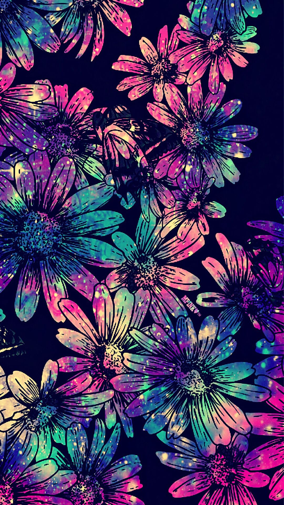 Blue Flowers Galaxy Wallpaper #androidwallpaper #iphonewallpaper #wallpaper #galaxy #sparkle #glitter #loc. Galaxy wallpaper, Flower wallpaper, Colorful wallpaper