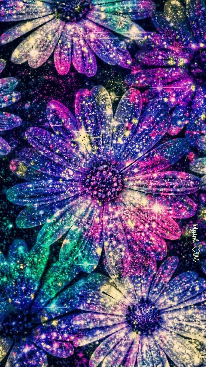 Sparkly Glitter Flowers Wallpaper, HD Sparkly Glitter Flowers Background on WallpaperBat