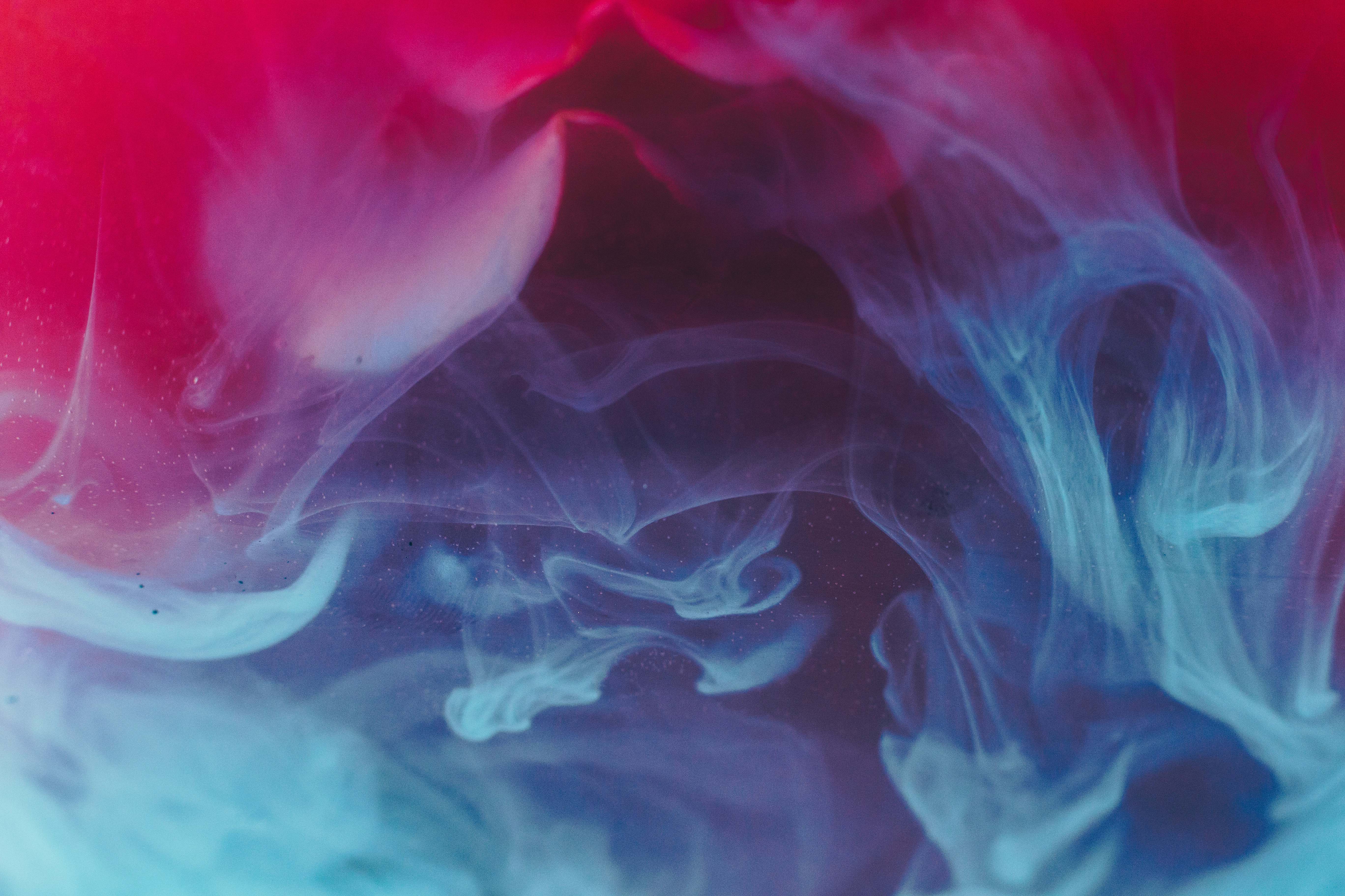 Abstract Blue, Red, And Black Smoke Digital Wallpaper Smoke Image Free Photo