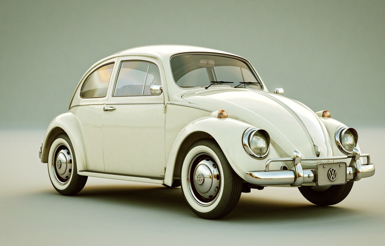 Wallpaper art, machine, Volkswagen Beetle, The Beetle, Raoni Nery image for desktop, section рендеринг